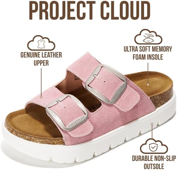 Project Cloud Genuine Leather Platform Sandals Women Footwear - Image 2