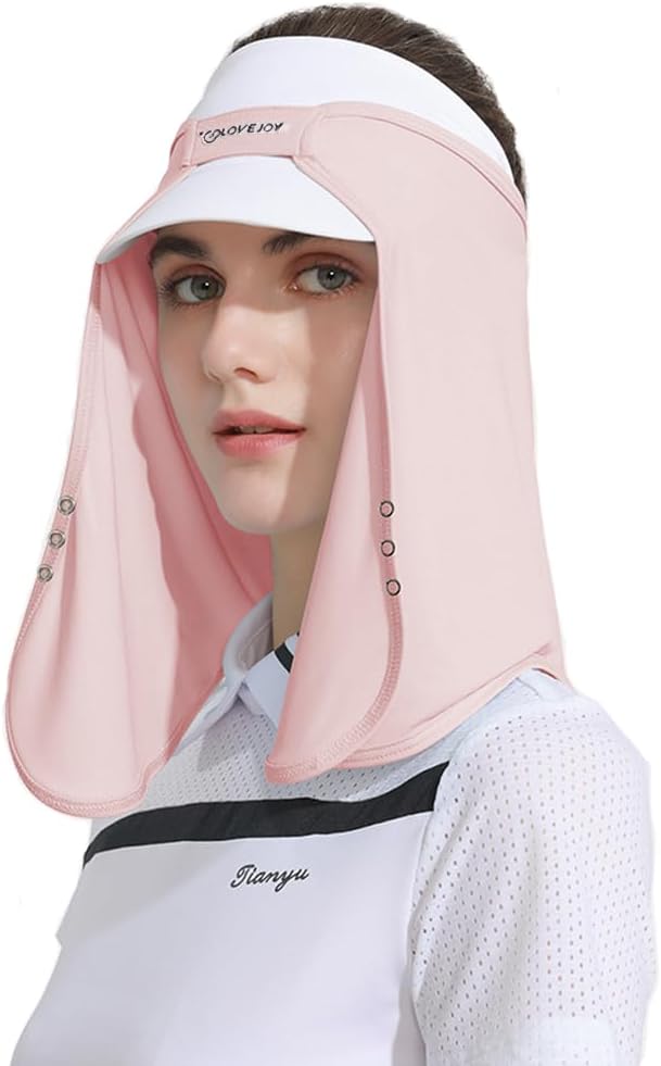 Unisex Sun Protection Golf Neck Shade Cap Drape UPF 50+ Cooling Face Covering by Tangjun