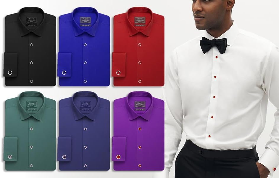 HAWSON Birthstone Tuxedo Studs and Cufflinks Set for Men's Suit Tuxedo Formal Dress Shirt Wedding Business Party Accessories