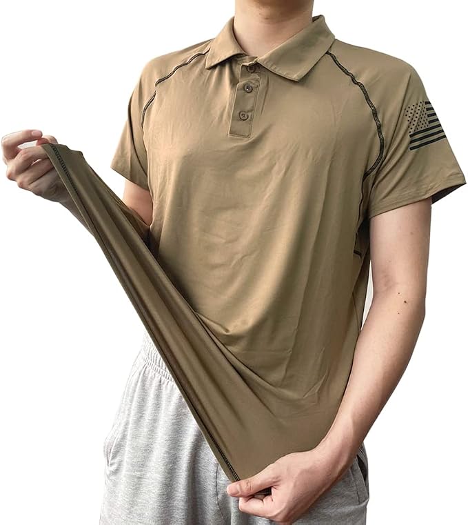 HARGLESMAN Men's 1776 Independence Day American Flag Short Sleeve Polo Golft - Image 3