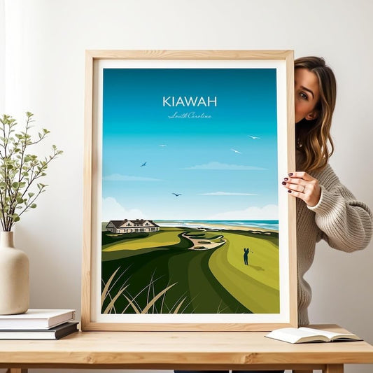 Golf Print Kiawah Island - US PGA Championship - Ocean Course Clubhouse, Kiawah Island Golf Poster, South Carolina Golf Course Art, Ocean Course Print (Unframed) (11x14)