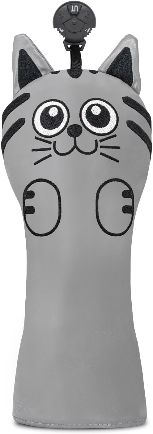 Golf Kitty Head Cover Golf Club White Leather Headcovers 1pc/4pcs Set Fits by Unknown