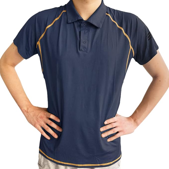 HARGLESMAN Men's 1776 Independence Day American Flag Short Sleeve Polo Golft - Image 2