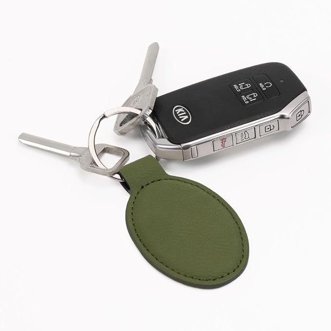LaserGram Oval Keychain, Palm Trees, Personalized Engraving Included - Image 2