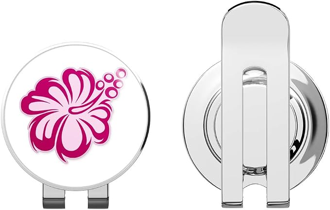 Hibiscus Pink Golf Hat Clip by Unknown