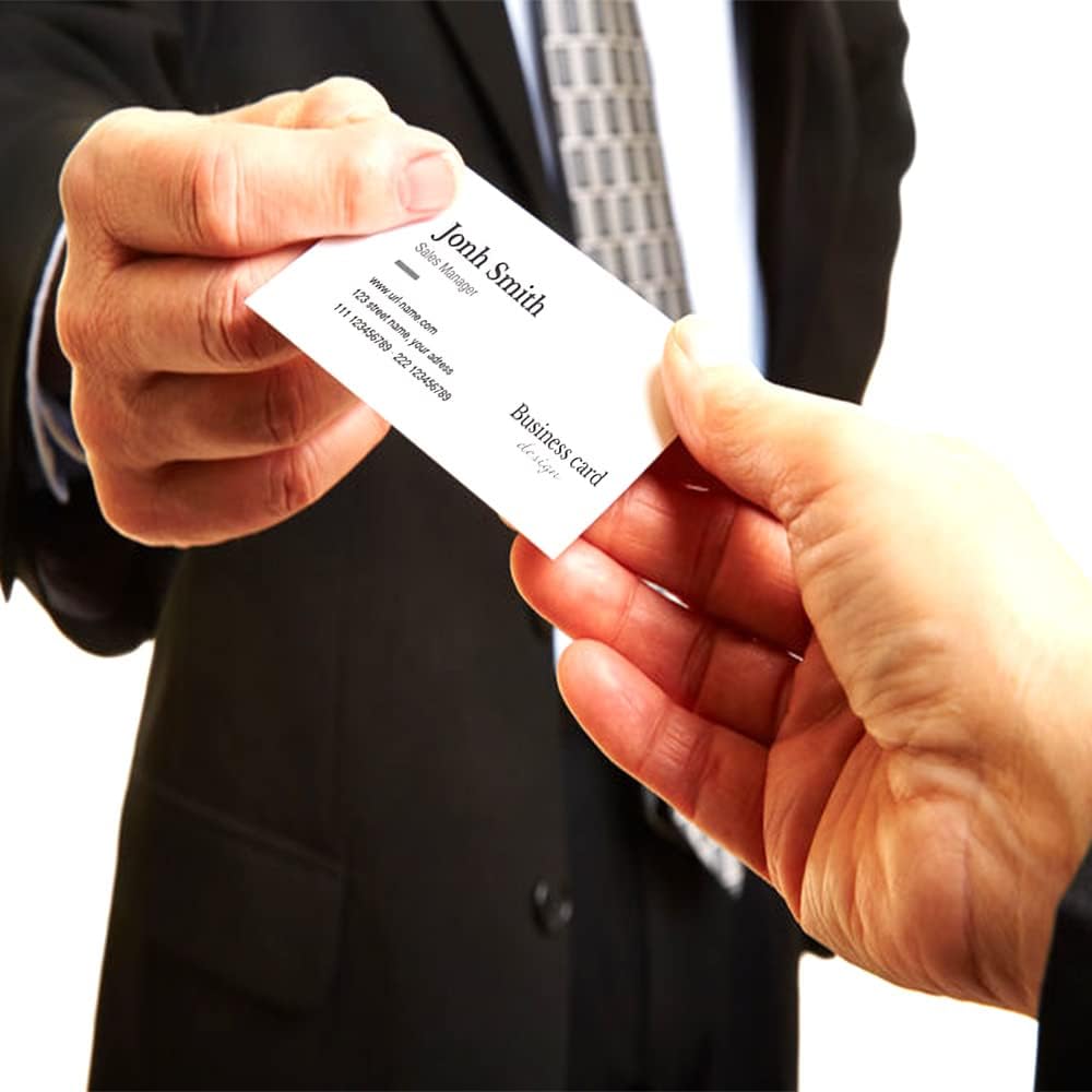 200Pcs Custom Business Cards Add Photo/LOGO/Text Personalized Business Cards for Small Business 300gsm Matte Paper Front & Back Sides Printed 3.5" x 2"