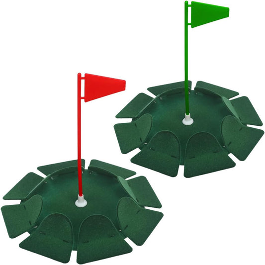 HOW TRUE 2 PCS All-Direction Golf Putting Cup Golf Practice Hole Cup Surface Flocking for Office Indoor Outdoor Practicing