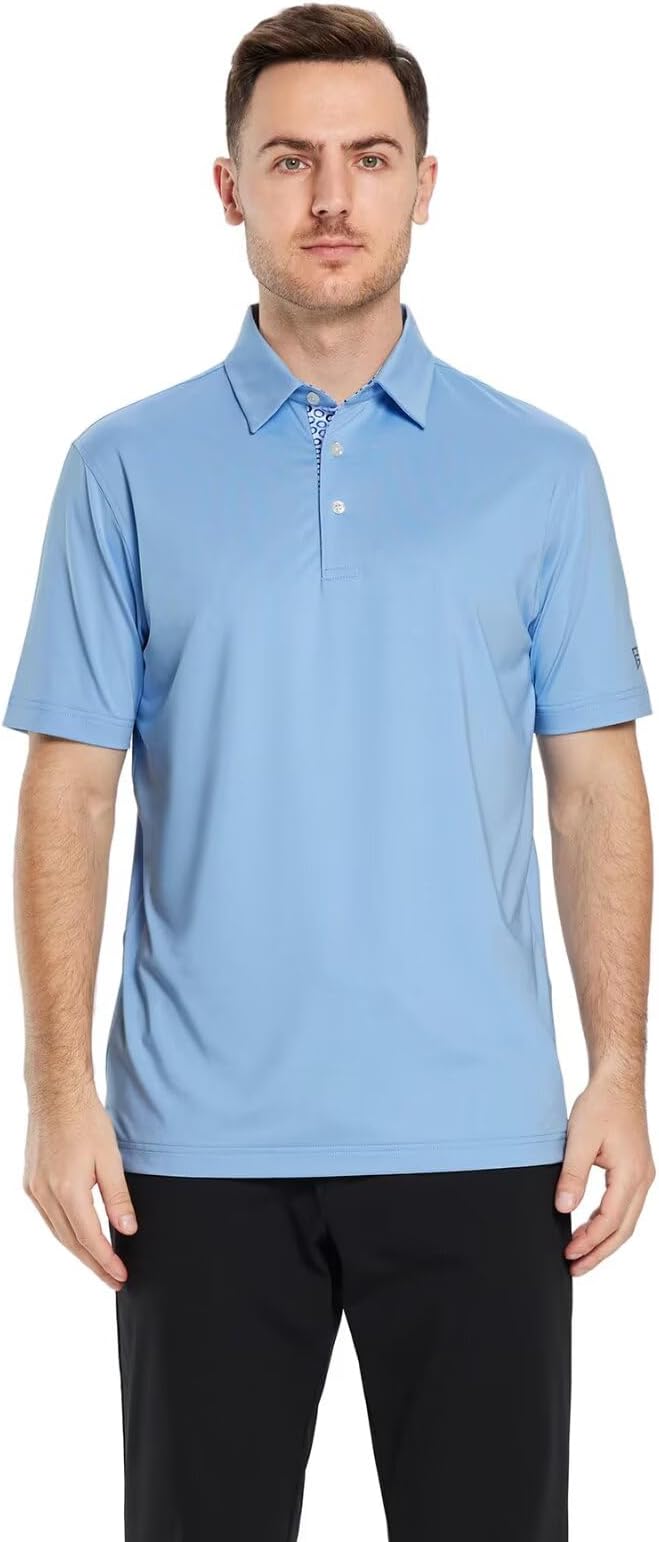 Mens Polo Shirts Short and Long Sleeve Casual Solid Stylish Dry Fit Performance - Image 2