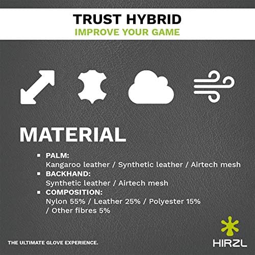 HIRZL Trust Hybrid Golf Glove– All Weather Mens Golf Glove | Nylon, Kangaroo - Image 7