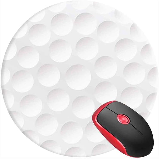 Mouse Pad Golf Ball, Round Mousepad, Non-Slip Rubber Base Mouse Mat by SUFPMP