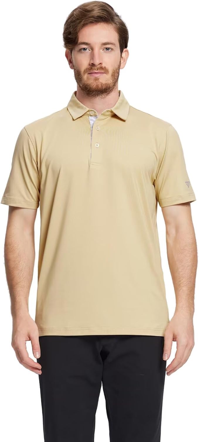 Mens Polo Shirts Short and Long Sleeve Casual Solid Stylish Dry Fit Performance - Image 2