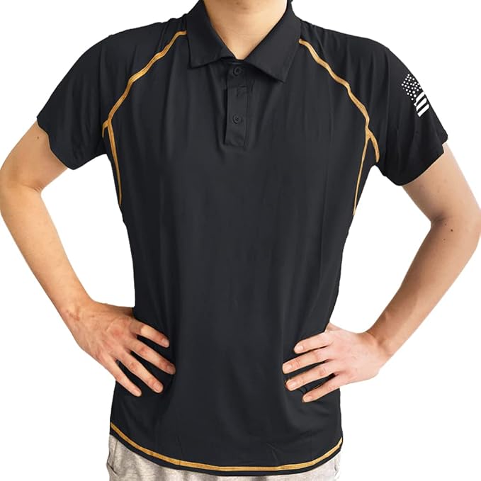 HARGLESMAN Men's 1776 Independence Day American Flag Short Sleeve Polo Golft - Image 4