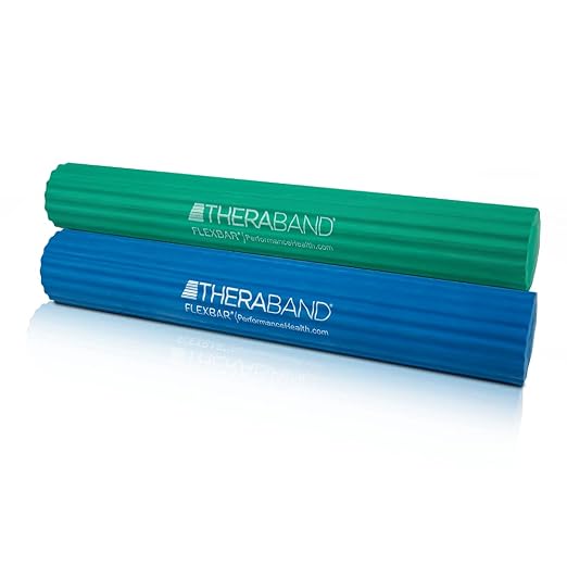 THERABAND FlexBar, 2 Pack, Therapy Twist Bar, Hand & Wrist Strength, Tennis & by TheraBand%E2%84%A2
