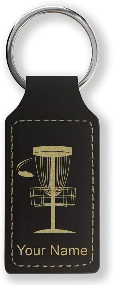 LaserGram Rectangle Keychain, Disc Golf, Personalized Engraving Included by LaserGramCustomEngravedGifts