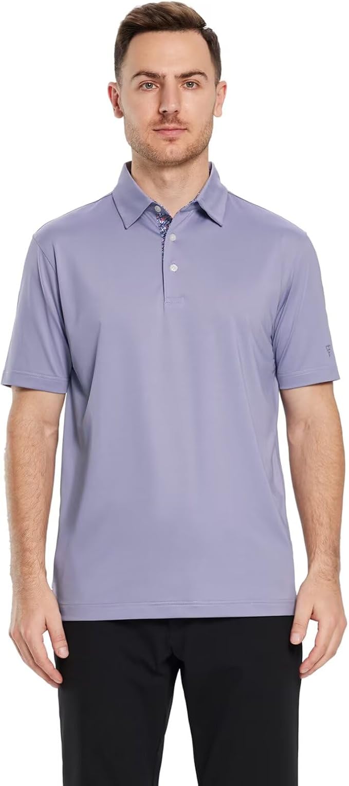 Mens Polo Shirts Short and Long Sleeve Casual Solid Stylish Dry Fit Performance - Image 2