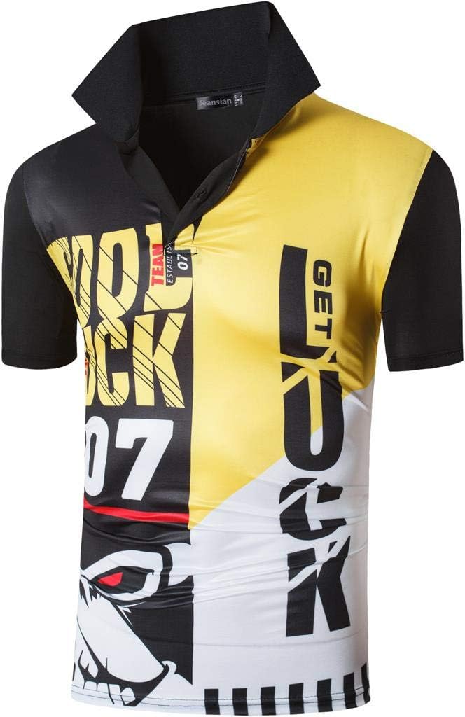 jeansian Men's Sport Outdoor Quick Dry Fit Short Sleeves Polo Tee Shirt Tshirt T-Shirt Tops Golf Tennis Bowling LSL195