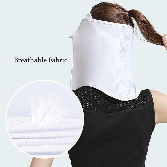 Unisex Sun Protection Golf Neck Shade Cap Drape UPF 50+ Cooling Face Covering - Image 6