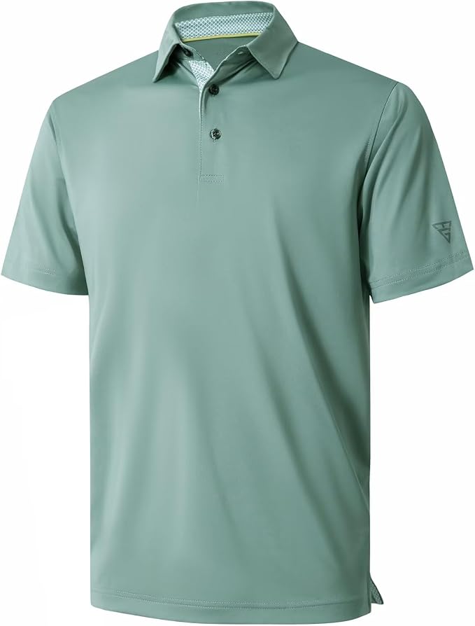 Mens Polo Shirts Short and Long Sleeve Casual Solid Stylish Dry Fit Performance by MAELREG