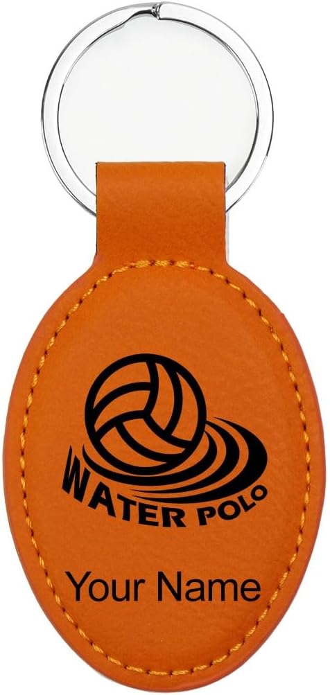 LaserGram Oval Keychain, Water Polo, Personalized Engraving Included by LaserGramCustomEngravedGifts