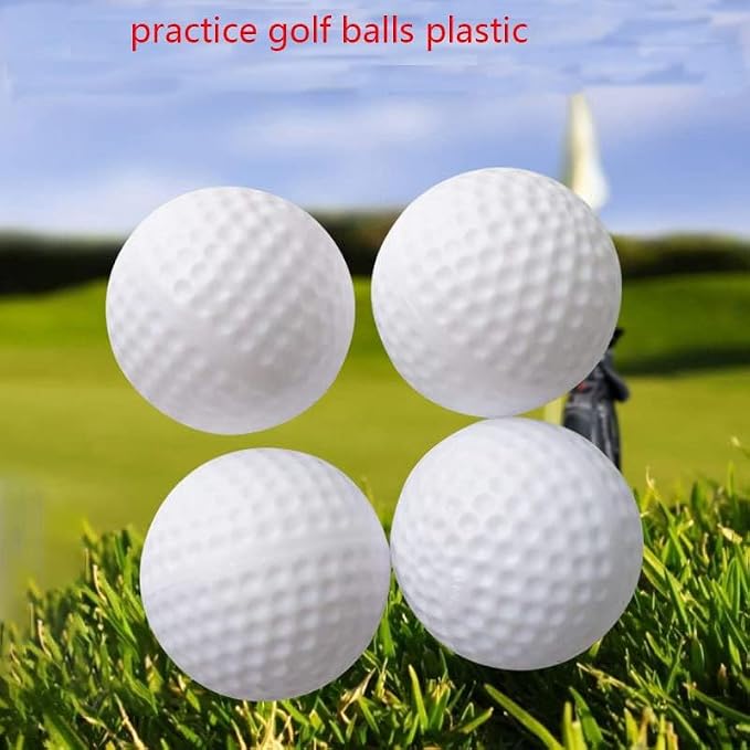 White Hollow Practice Golf Balls Plastic 12Pcs, 42mm Plastic Golf Training - Image 7