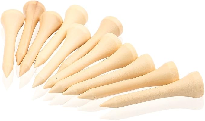 Acouto Wooden Tees 100pcs 1 Pack - Image 2