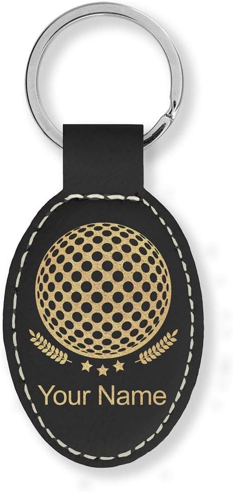 LaserGram Oval Keychain, Golf Ball, Personalized Engraving Included by LaserGramCustomEngravedGifts