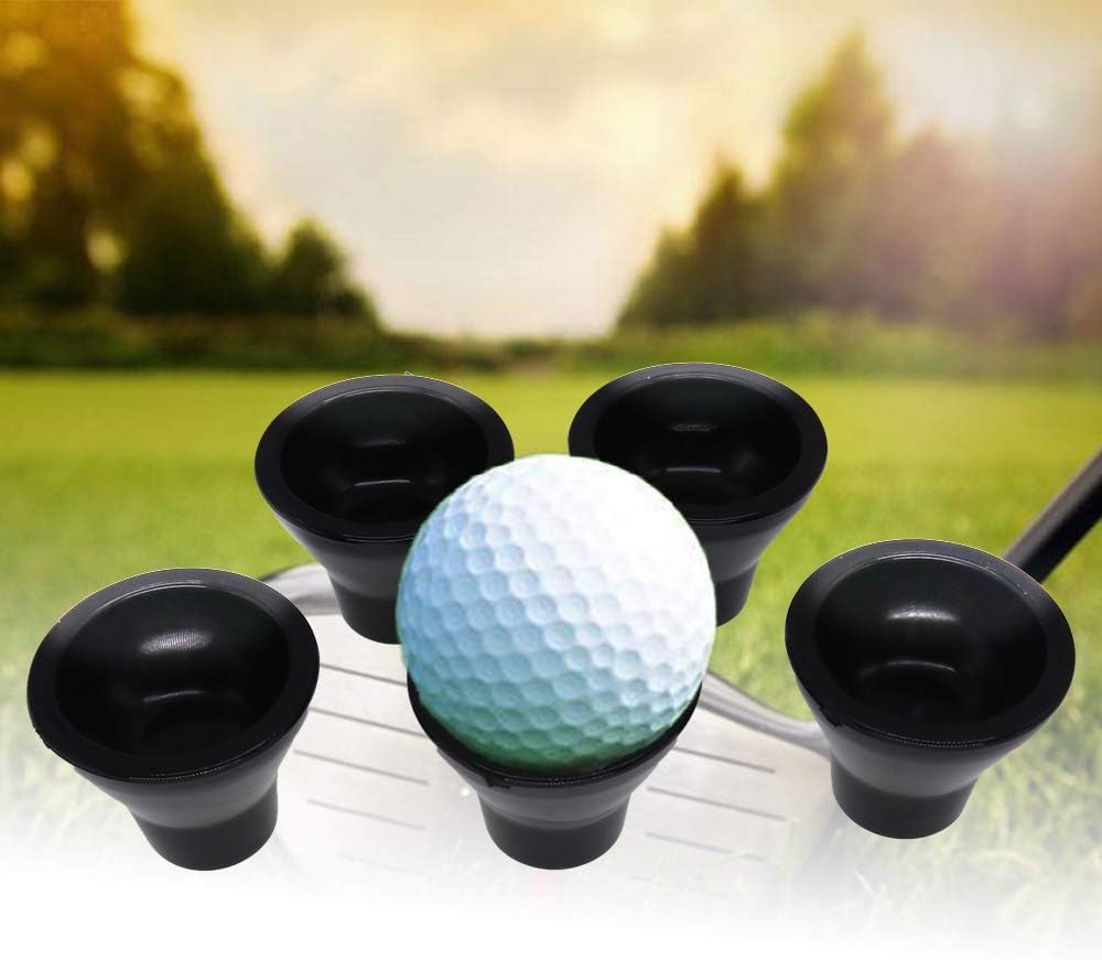 HISTAR 5Pcs Golf Ball Pick Up Retriever Putter Grip Finger Rubber Picker Tool Black