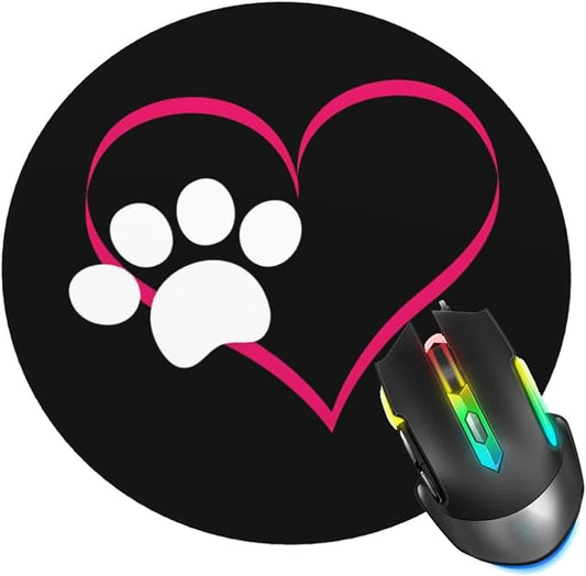 Dog Paw Heart Mouse Pad, Mouse Pads by ZUIDSYI