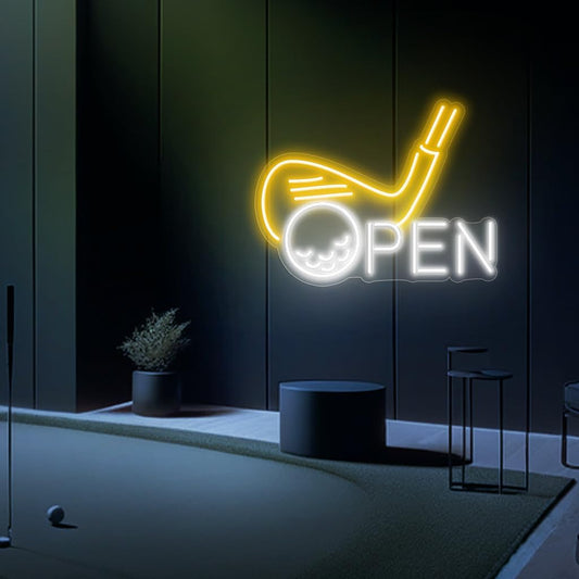 Golf Neon Sign (LARGE - 30x23'') Golf Open Led Sign Golf Led Light Personalized Golf Golf Wall Art Custom Golf Neon Sign Golf Wall Decors Golf Open Gifts (30x23")