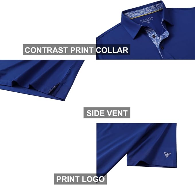 Mens Polo Shirts Short and Long Sleeve Casual Solid Stylish Dry Fit Performance - Image 4
