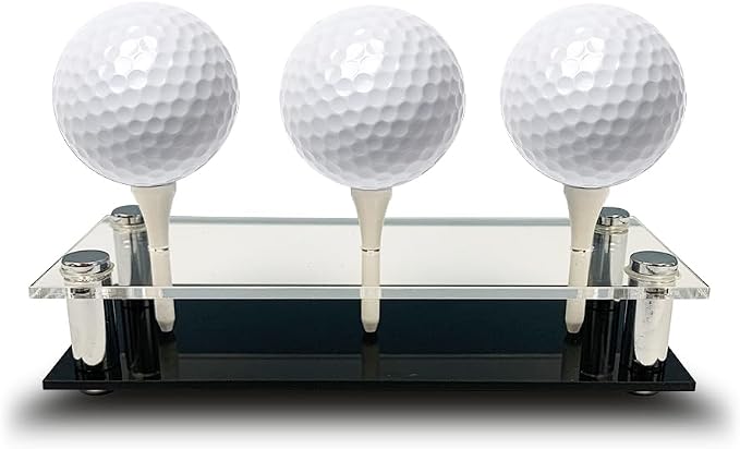 USA Company - Acrylic Golf Ball Display Stand | Holds 3 Golf Balls | Acrylic - Image 2