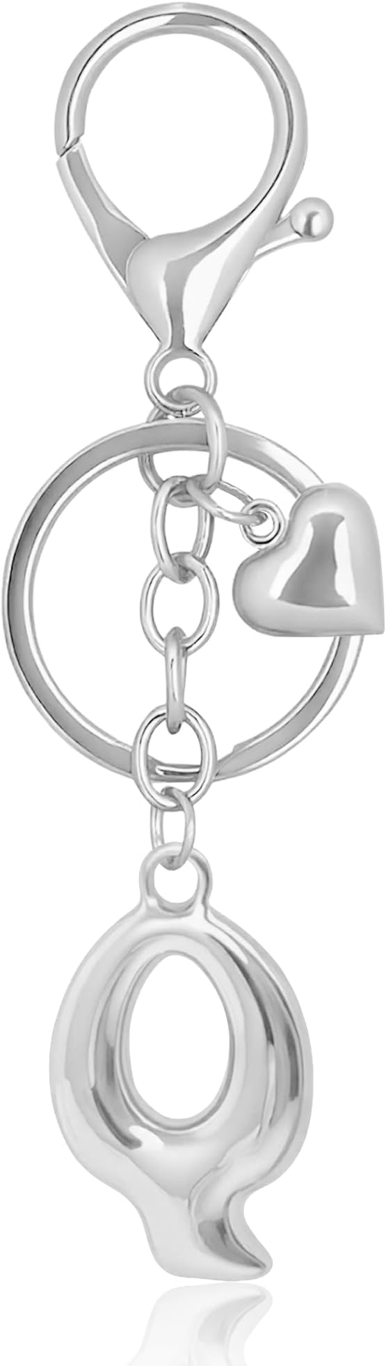 Gold Bubble Heart, Bow & More Designs Letter Initial Keychain Bag Charms – Cute by BydGxy