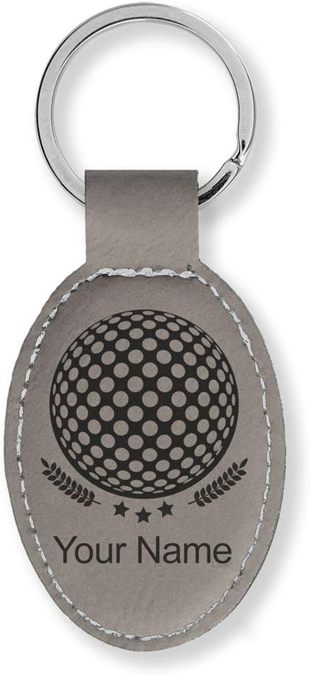 LaserGram Oval Keychain, Golf Ball, Personalized Engraving Included by LaserGramCustomEngravedGifts