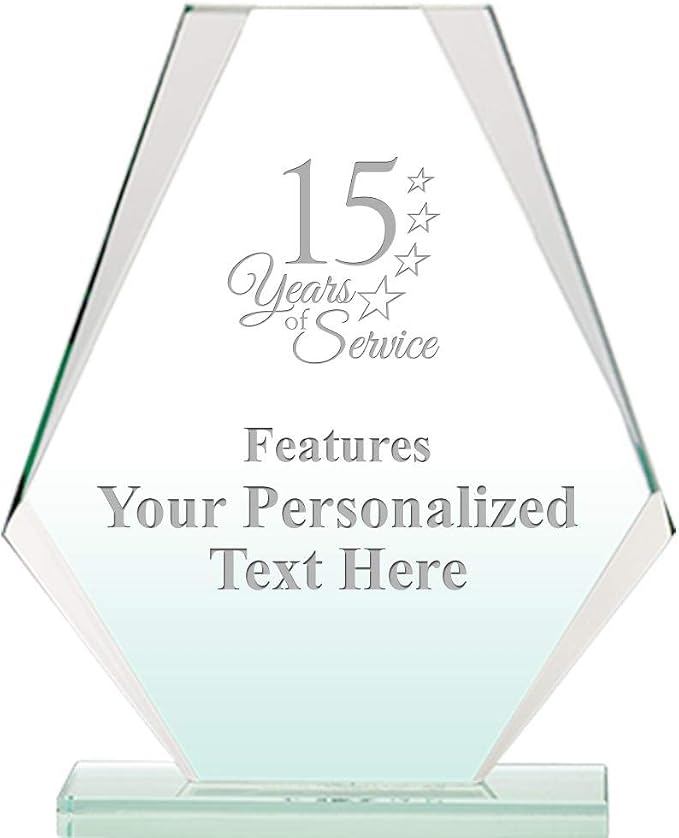 6" Jade Pyramid Crystal Award by CrownAwards