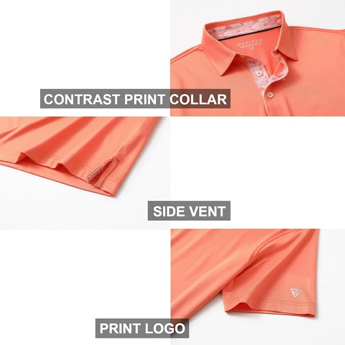 Mens Polo Shirts Short and Long Sleeve Casual Solid Stylish Dry Fit Performance - Image 4
