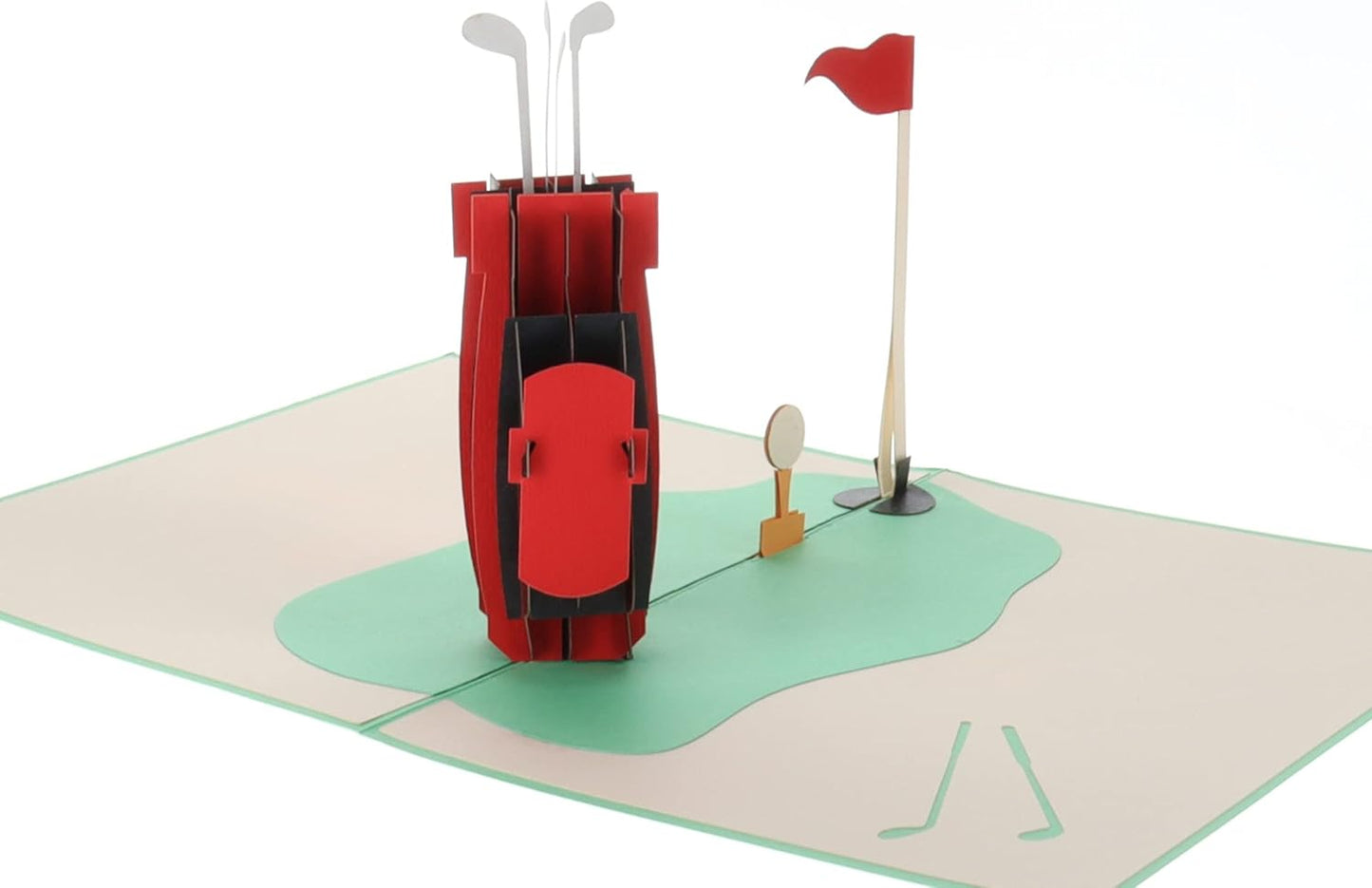 iGifts And Cards Perfect Tee Time 3D Pop Up Greeting Card - Hole in One, Cool Putter, Putting Green, Happy Birthday, Awesome Golf Retirement, Father's Day, Mother's Day, Cute Golfer Gifts, Miss You