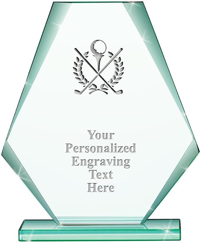 6" Jade Pyramid Crystal Award by CrownAwards