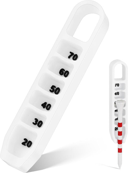 Golf Tee Height Adjuster 6 Settings 3D Printed Tee Height Setter Tool Portable Golf Training Aid Accessories for Consistent Swings Indoor Outdoors