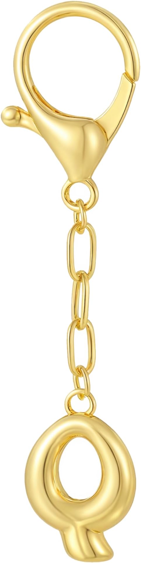 Gold Bubble Initial Keychain Charm by GAOKOXI