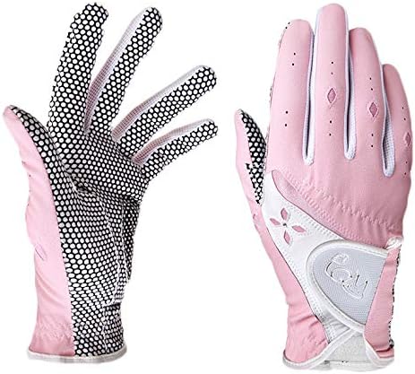 PGM Women's Golf Glove One Pair, Improved Grip System, Cool and Comfortable by PGM