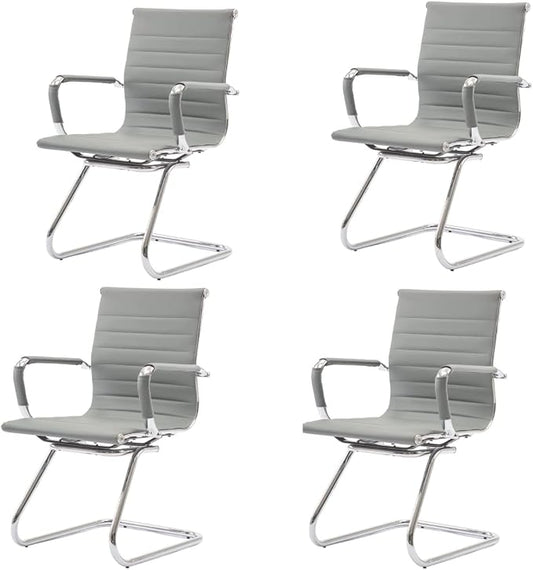 CIMOTA Waiting Room Chairs Leather Office Guest Chair Mid Back Reception Chairs by CIMOTA
