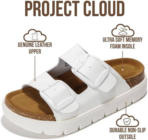 Project Cloud Genuine Leather Platform Sandals Women Footwear - Image 2