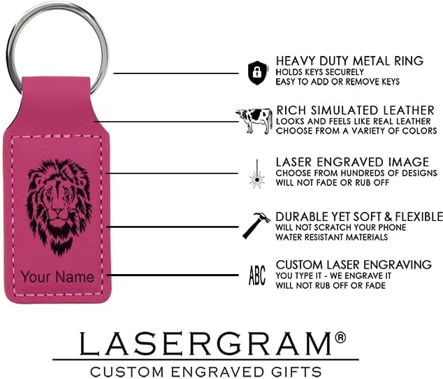 LaserGram Rectangle Keychain, Golfer Golfing, Personalized Engraving Included - Image 4