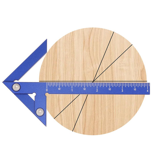 Aluminum Imperial Circle Center Positioning, 45/90 Degree Positioning Ruler, Right Angle Positioning, Centerline Positioning, Multi-Function Arrow Ruler, High-Precision Measuring Ruler,044BL