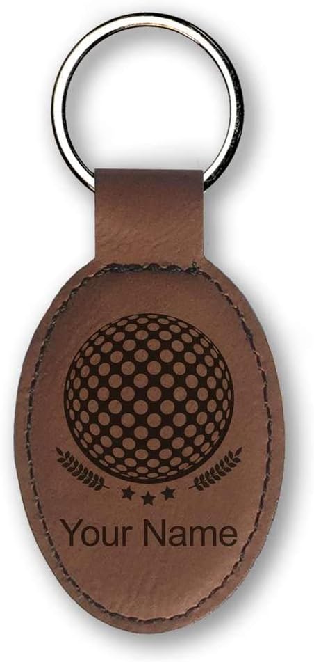 LaserGram Oval Keychain, Golf Ball, Personalized Engraving Included by LaserGramCustomEngravedGifts
