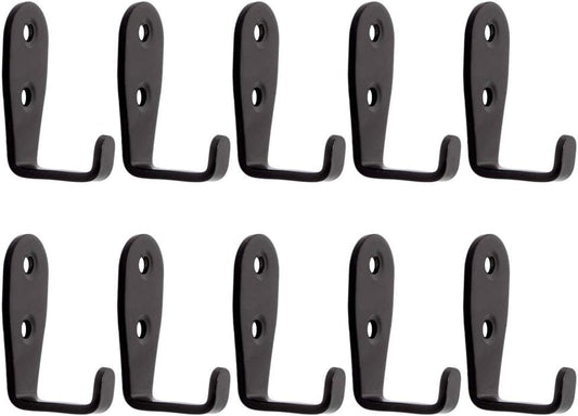 Heavy Duty Wall Hooks,Stainless Steel Screw On Hooks for Hanging Coats Plants Towels Keys Hats,Waterproof Single Shower Hanger Hooks for Garage Kitchen Bathroom 10 PCS (L Shape Large)