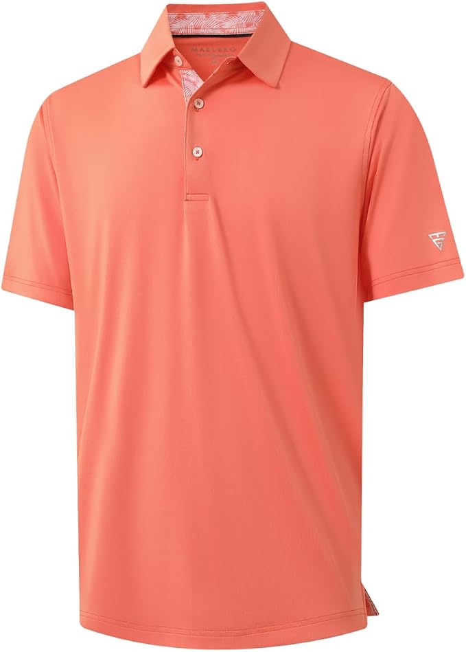 Mens Polo Shirts Short and Long Sleeve Casual Solid Stylish Dry Fit Performance by MAELREG