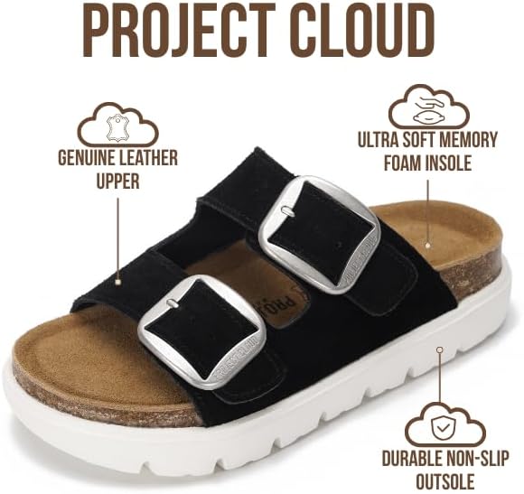 Project Cloud Genuine Leather Platform Sandals Women Footwear - Image 2