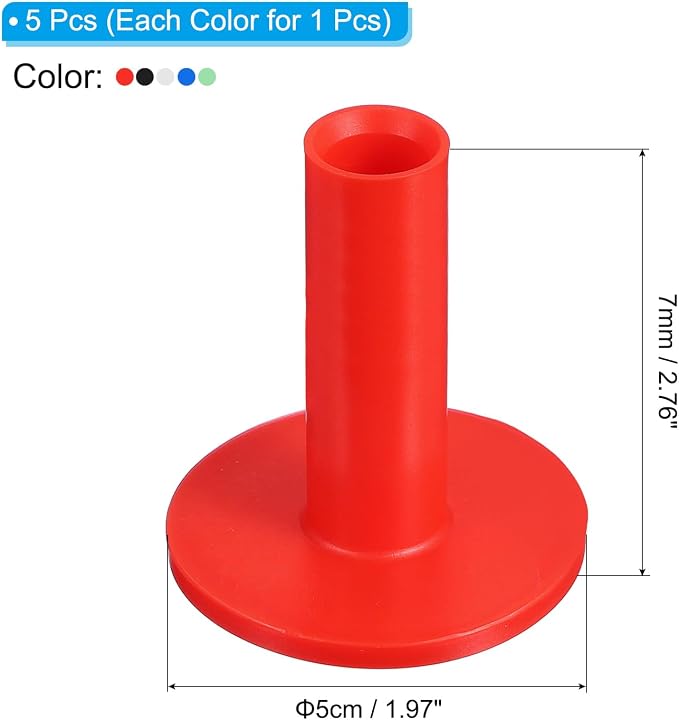 PATIKIL Rubber Golf Tees, Tall Practice Training Driving Range Tee Stable Ball - Image 2