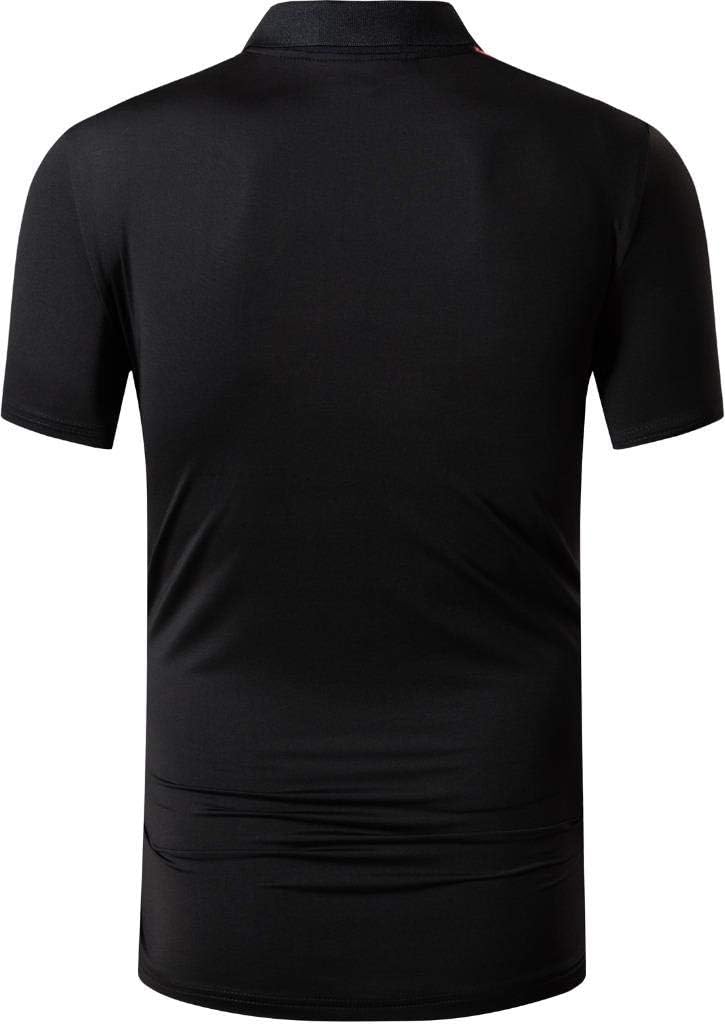 jeansian Men's Sport Outdoor Quick Dry Fit Short Sleeves Polo Tee Shirt Tshirt T-Shirt Tops Golf Tennis Bowling LSL195
